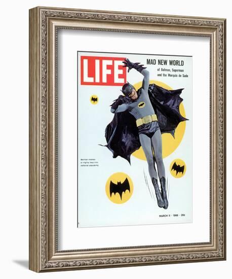 Adam West as Superhero Batman, March 11, 1966-Yale Joel-Framed Photographic Print