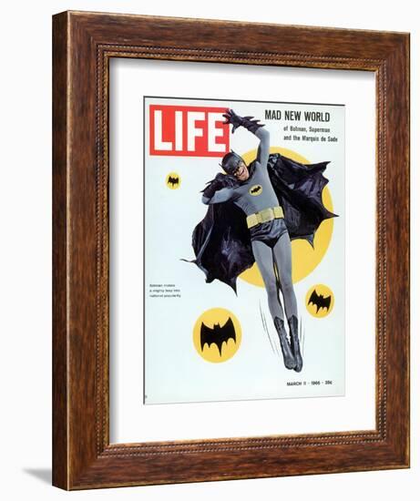 Adam West as Superhero Batman, March 11, 1966-Yale Joel-Framed Photographic Print