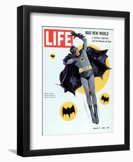 Adam West as Superhero Batman, March 11, 1966-Yale Joel-Framed Photographic Print