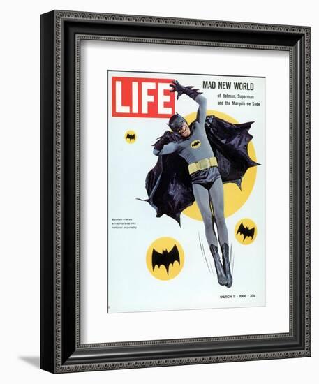 Adam West as Superhero Batman, March 11, 1966-Yale Joel-Framed Photographic Print