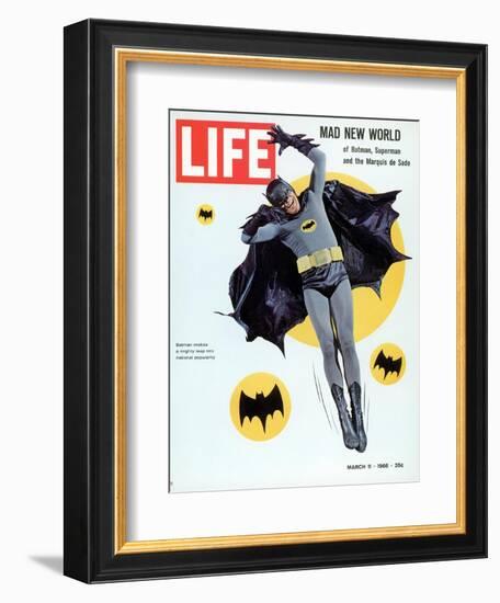 Adam West as Superhero Batman, March 11, 1966-Yale Joel-Framed Photographic Print