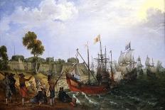 Naval battle near Gibraltar on 25th April 1607, 1639-Adam Willaerts-Framed Giclee Print