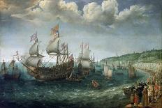 Naval battle near Gibraltar on 25th April 1607, 1639-Adam Willaerts-Framed Premier Image Canvas