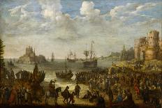 Naval battle near Gibraltar on 25th April 1607, 1639-Adam Willaerts-Framed Giclee Print