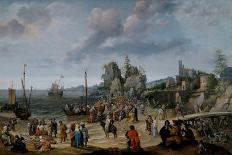 The Miracle on the Beach of Gennesaret, 16Th-17Th Century (Oil on Panel)-Adam Willaerts-Giclee Print