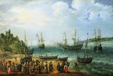 Coastal Scene with Fishermen and Huntsmen on the Shore, 1626-Adam Willaerts-Giclee Print