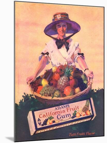 Adams California Fruit Gum, Chewing Gum Sweets Fruit Harvest, USA, 1910-null-Mounted Giclee Print