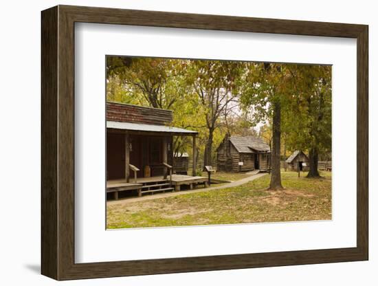 Adams Corner Rural Village, Late 19th Century Buildings, Oklahoma, USA-Walter Bibikow-Framed Photographic Print