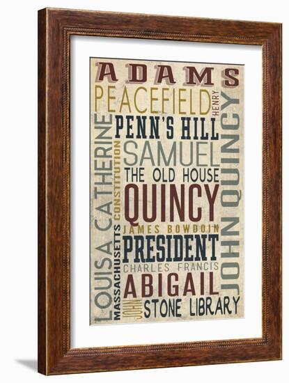 Adams, Massachusetts-Lantern Press-Framed Art Print