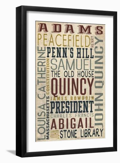 Adams, Massachusetts-Lantern Press-Framed Art Print