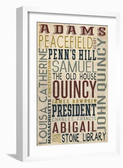 Adams, Massachusetts-Lantern Press-Framed Art Print