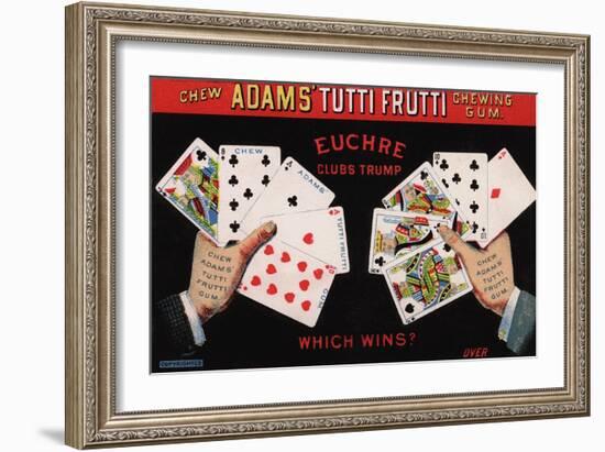 Adams' Tutti Frutti Chewing Gum Trade Card-null-Framed Giclee Print