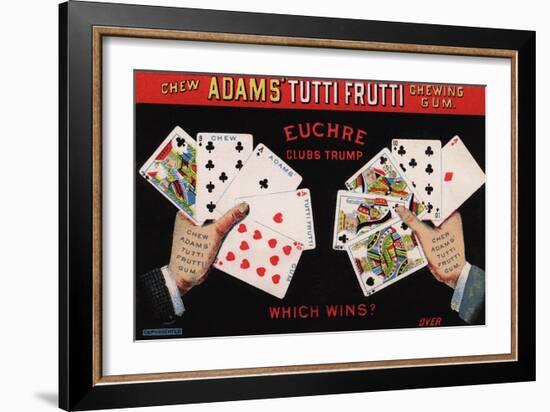 Adams' Tutti Frutti Chewing Gum Trade Card-null-Framed Giclee Print