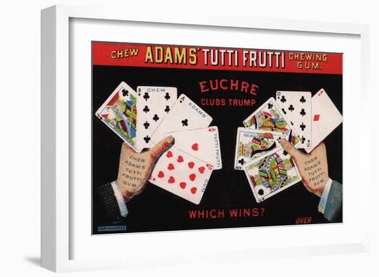 Adams' Tutti Frutti Chewing Gum Trade Card-null-Framed Giclee Print