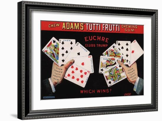 Adams' Tutti Frutti Chewing Gum Trade Card-null-Framed Giclee Print