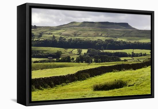 Addlebrough from Askrigg in Wensleydale, Yorkshire Dales, North Yorkshire, Yorkshire, England, UK-Mark Sunderland-Framed Premier Image Canvas