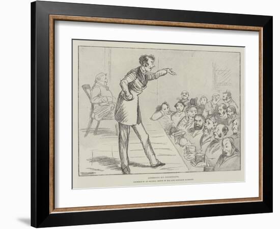 Addressing His Constituents-Randolph Caldecott-Framed Giclee Print