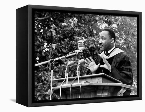 Addressing Tuskegee Graduates-Horace Cort-Framed Premier Image Canvas