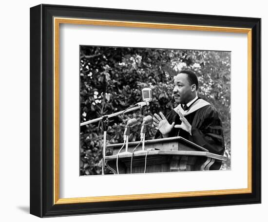 Addressing Tuskegee Graduates-Horace Cort-Framed Photographic Print