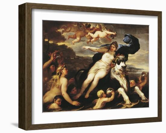 Adduction of Europa-Luca Giordano-Framed Giclee Print