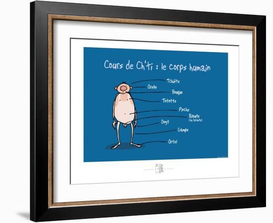 Adé l'chicon - Cours de Ch'ti-Sylvain Bichicchi-Framed Art Print