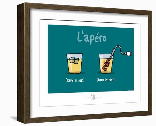 Adé l'chicon - L'apéri Ch'ti-Sylvain Bichicchi-Framed Art Print