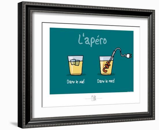 Adé l'chicon - L'apéri Ch'ti-Sylvain Bichicchi-Framed Art Print