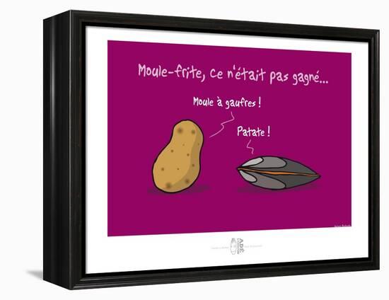 Adé l'chicon - Moule-frite, pas gagné !-Sylvain Bichicchi-Framed Stretched Canvas