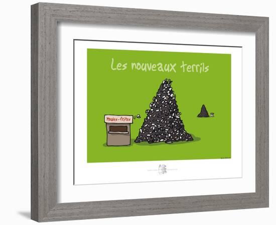 Adé l'chicon - Nouveaux terrils-Sylvain Bichicchi-Framed Art Print