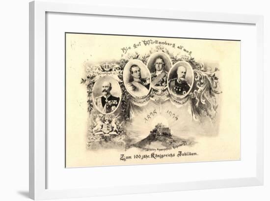 Adel Württemberg, Wilhelm II, Friedrich I, Karl I-null-Framed Giclee Print