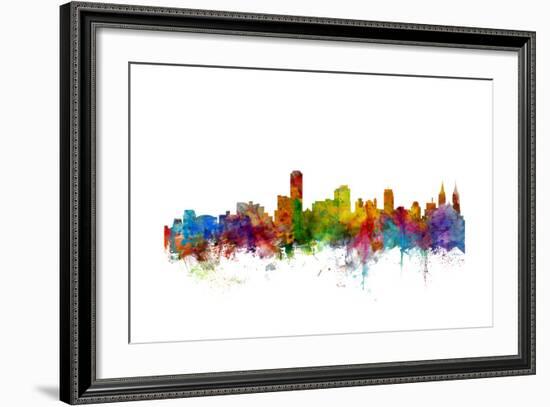 Adelaide Australia Skyline-Michael Tompsett-Framed Art Print