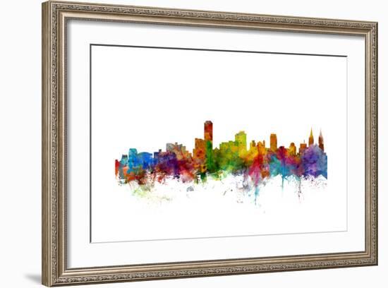 Adelaide Australia Skyline-Michael Tompsett-Framed Art Print