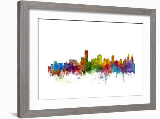 Adelaide Australia Skyline-Michael Tompsett-Framed Art Print