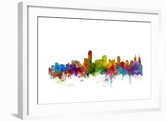 Adelaide Australia Skyline-Michael Tompsett-Framed Art Print