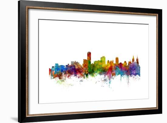 Adelaide Australia Skyline-Michael Tompsett-Framed Art Print