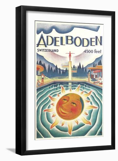 Adelboden Switzerland Travel Poster-null-Framed Art Print