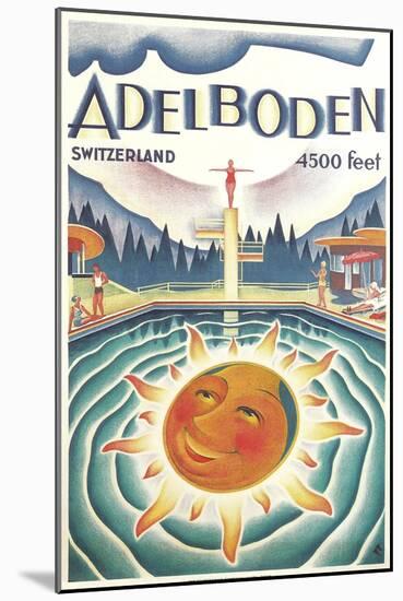 Adelboden Switzerland Travel Poster-null-Mounted Art Print