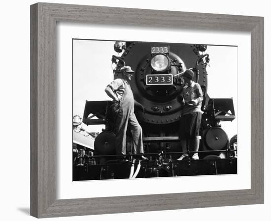 Adele Autman Nathan on the N.Y. Central #2333-null-Framed Photographic Print