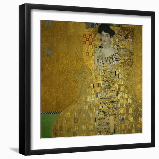 Adele Bloch-Bauer I, 1907 Oil, silver, and gold on canvas 55 1/8 x 55 1/8 in. (140 x 140 cm)-Gustav Klimt-Framed Giclee Print