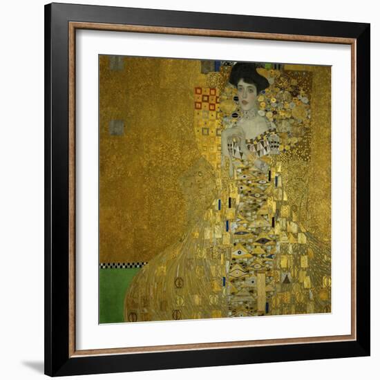 Adele Bloch-Bauer I, 1907 Oil, silver, and gold on canvas 55 1/8 x 55 1/8 in. (140 x 140 cm)-Gustav Klimt-Framed Giclee Print