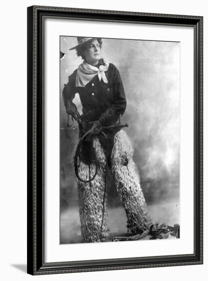 Adele Voughle, Cowgirl, C.1880-1900-null-Framed Photographic Print