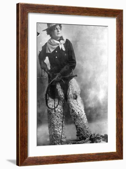 Adele Voughle, Cowgirl, C.1880-1900-null-Framed Photographic Print