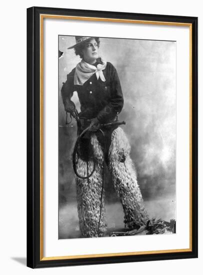 Adele Voughle, Cowgirl, C.1880-1900-null-Framed Photographic Print