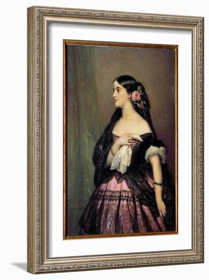 Adelina Patti, 1863 (Oil on Canvas)-Franz Xaver Winterhalter-Framed Giclee Print