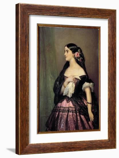 Adelina Patti, 1863 (Oil on Canvas)-Franz Xaver Winterhalter-Framed Giclee Print