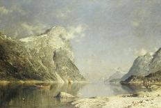 A Calm Day on the Fjord-Adelsteen Normann-Framed Giclee Print