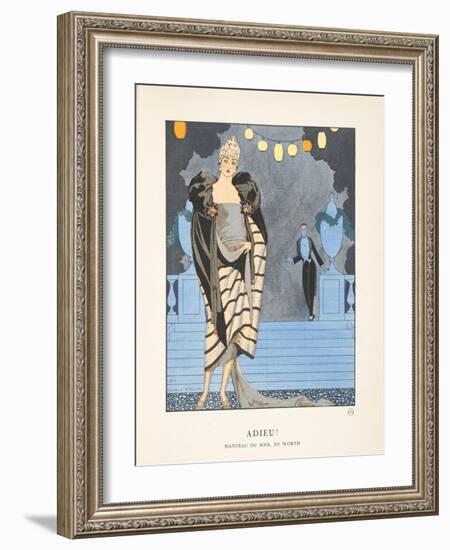 Adieu, from a Collection of Fashion Plates, 1921 (Pochoir Print)-Georges Barbier-Framed Giclee Print