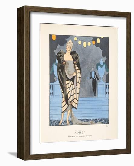 Adieu, from a Collection of Fashion Plates, 1921 (Pochoir Print)-Georges Barbier-Framed Giclee Print