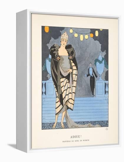 Adieu, from a Collection of Fashion Plates, 1921 (Pochoir Print)-Georges Barbier-Framed Premier Image Canvas