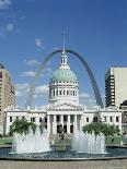 Fountains and Buildings in City of St. Louis, Missouri, United States of America (USA)-Adina Tovy-Photographic Print